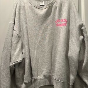 PINK oversized crew neck